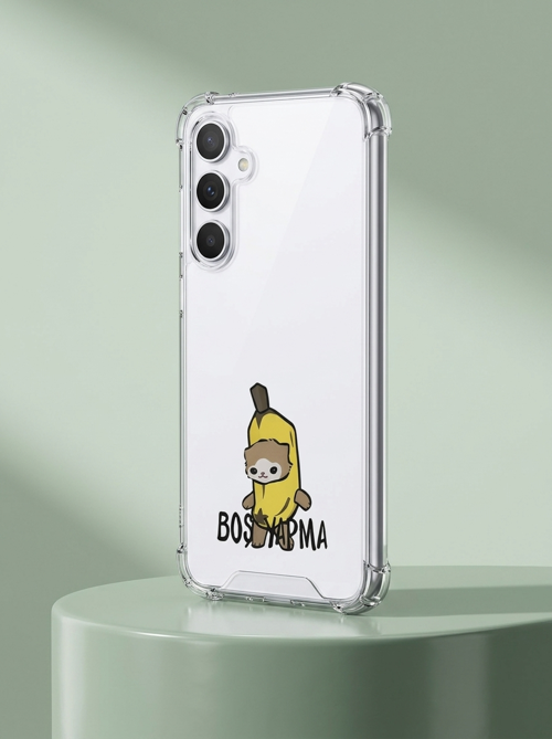 Samsung Galaxy A26 Boş Yapma Muz Detaylı Kart Bölmeli Şeffaf Telefon Kılıfı - NLCAEB1396-697