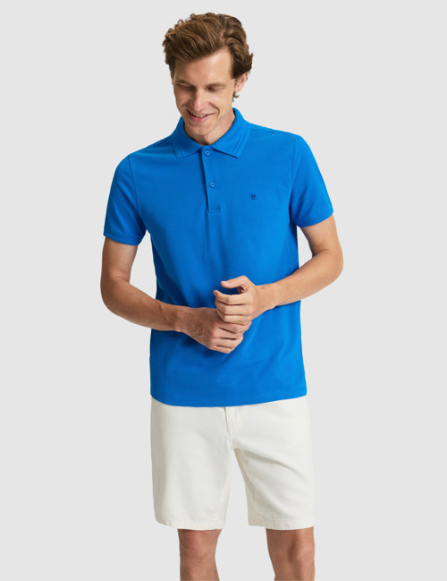 Sax Slim Fit %100 Pamuk Düğmeli Polo Yaka Basic Tişört 50306448-VR045