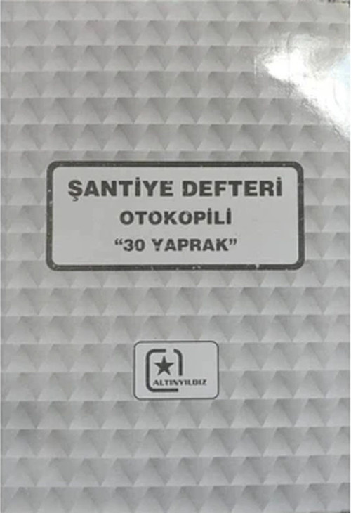 Şantiye Defteri Aylık Otokopili 3. Nüsna