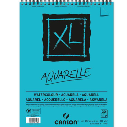 XL Sulu Boya Spiralli Bloklar SPP Canxl Aquarelle 30 Syf A3 300 GR
