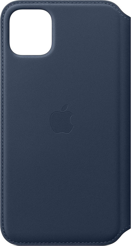 iPhone 11 Pro için Deri Folyo Kılıf - Derin Mavi