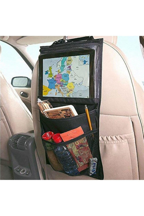 Tablet Tutucu Ve Cepli Araba Oto Araç Içi Koltuk Arkası Organizatör 0058