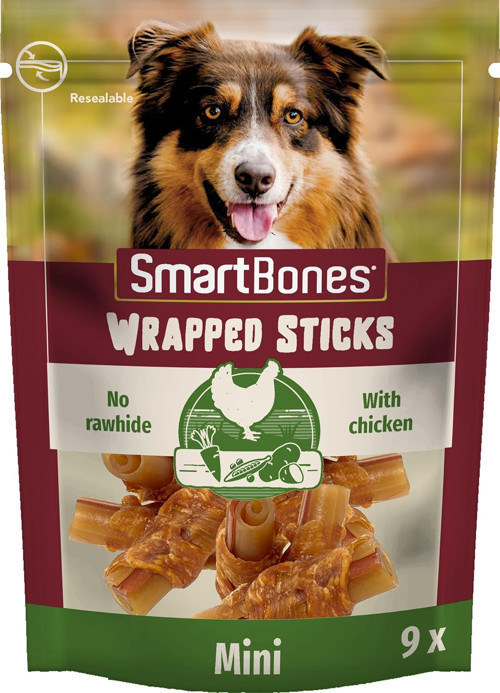 Chickenwrapsticks Mini Küçük Boy Tavuklu Burgu Çubuklar 9'Lu, 112 Gr Köpek Ödülü