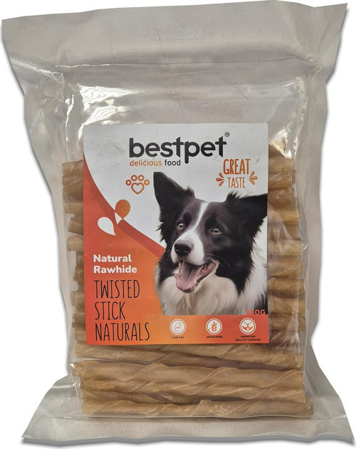 Twisted Stick Naturals,%100 Doğal Deri Burgu Köpek Ödül Çubuğu 350 gr