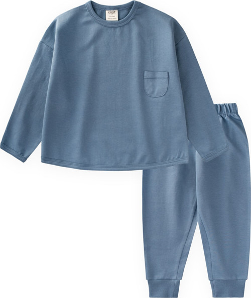 Sweatshirt Takım 2-7 Yaş İndigo Mavi
