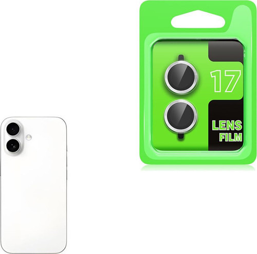 iPhone 17 İçin CL-07 Kamera Lens Koruyucu (Gümüş)