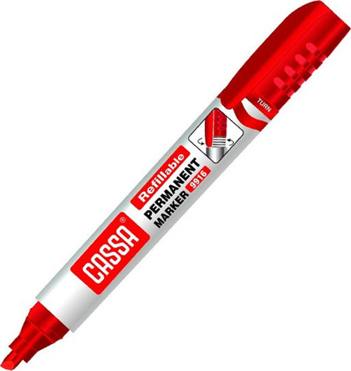 Markör Permanent Kesik Uçlu Kırmızı 9916