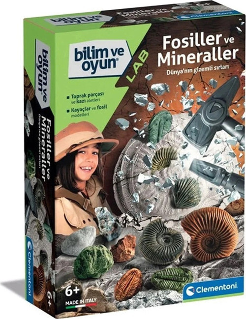 Bilim Ve Oyun Fosiller Ve Mineraller Kazı Seti 64336