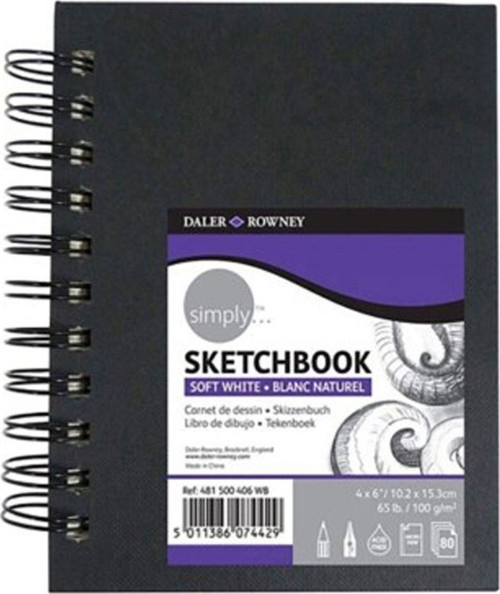 Simply Wirebound Sketch Book 4X6 481500406