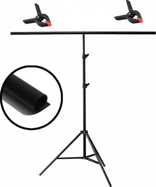 Seyyar PVC Fon Perde Siyah - Black 120cm x 200cm