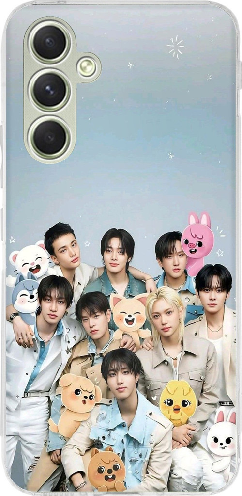 Samsung Galaxy A15 Uyumlu Tray Kids K-Pop Grubu ve SKZOO Temalı Baskılı Silikon Kılıf
