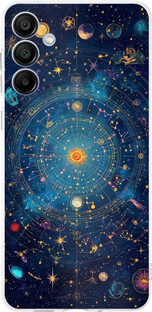 Samsung Galaxy A16 Uyumlu Yıldız Atlası Kozmik Rehber Baskılı Silikon Kılıf