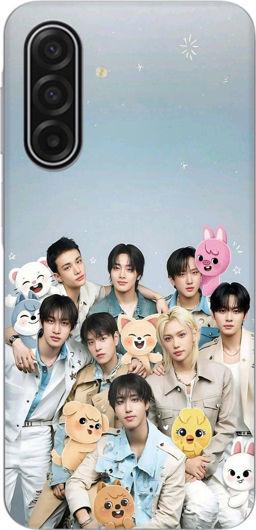 Samsung Galaxy A17 Uyumlu Tray Kids K-Pop Grubu ve SKZOO Temalı Baskılı Silikon Kılıf