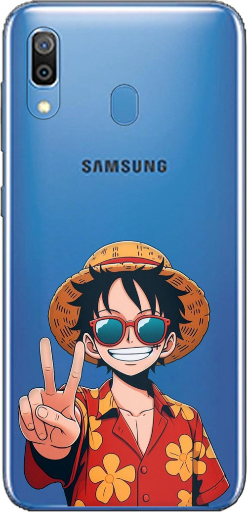 Samsung Galaxy A20-A30 Uyumlu Monkey D. Luffy Tasarımlı Baskılı Silikon Kılıf