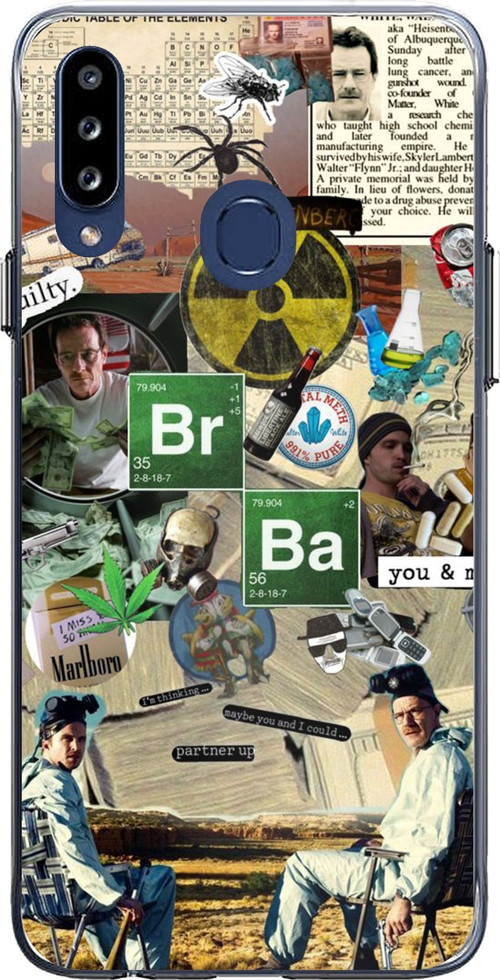 Samsung Galaxy A20S Uyumlu Breaking Bad Kolaj Baskılı Silikon Kılıf