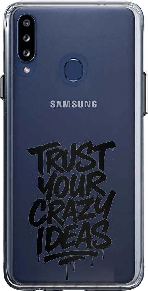 Samsung Galaxy A20S Uyumlu Crazy Trust Baskılı Silikon Kılıf