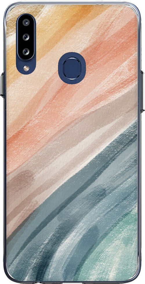 Samsung Galaxy A20S Uyumlu Modern Renk Paleti Baskılı Silikon Kılıf