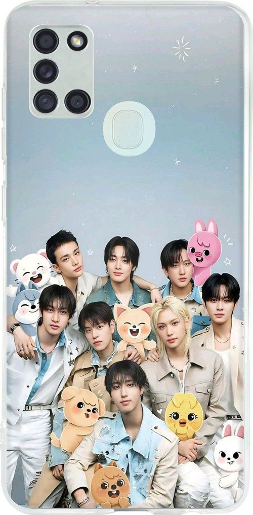 Samsung Galaxy A21S Uyumlu Tray Kids K-Pop Grubu ve SKZOO Temalı Baskılı Silikon Kılıf