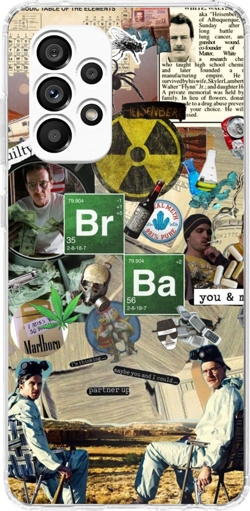 Samsung Galaxy A23 Uyumlu Breaking Bad Kolaj Baskılı Silikon Kılıf