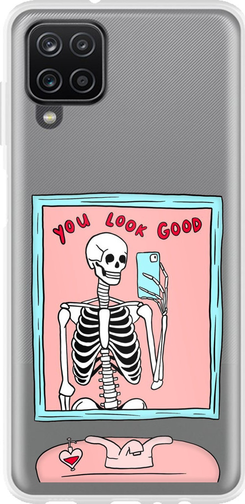 Samsung Galaxy A22-M22-M32 Uyumlu You Look Good İskelet Tasarımlı Baskılı Silikon Kılıf