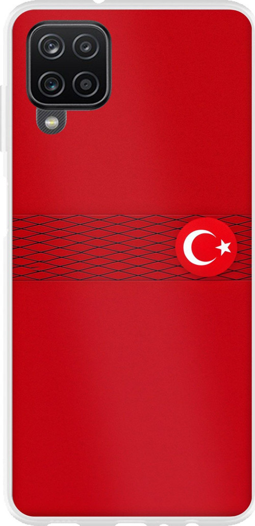 Samsung Galaxy A22-M22-M32 Uyumlu Türk Milli Takım Izgara Desenli Forma Baskılı Silikon Kılıf