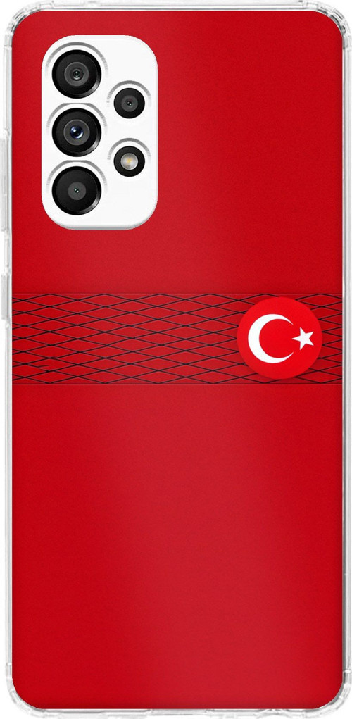 Samsung Galaxy A23 Uyumlu Türk Milli Takım Izgara Desenli Forma Baskılı Silikon Kılıf
