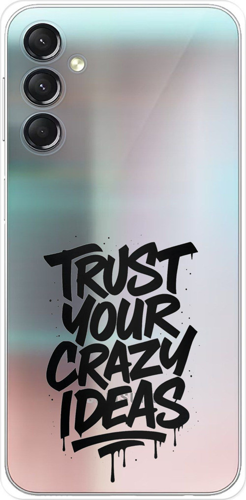 Samsung Galaxy A24 Uyumlu Crazy Trust Baskılı Silikon Kılıf
