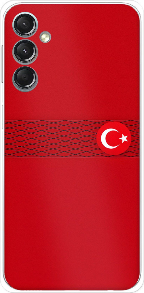Samsung Galaxy A24 Uyumlu Türk Milli Takım Izgara Desenli Forma Baskılı Silikon Kılıf
