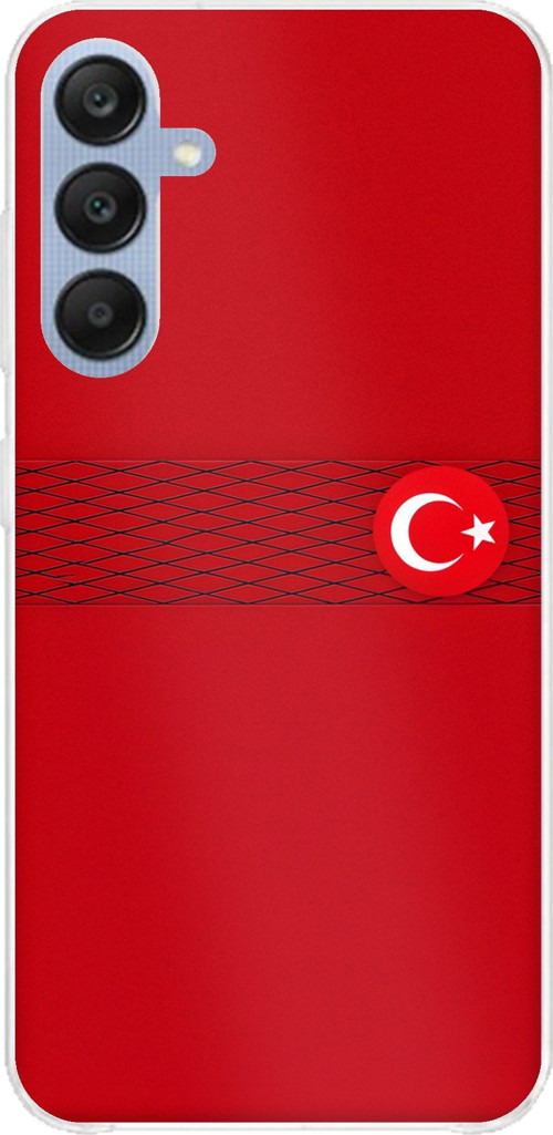 Samsung Galaxy A25 Uyumlu Türk Milli Takım Izgara Desenli Forma Baskılı Silikon Kılıf