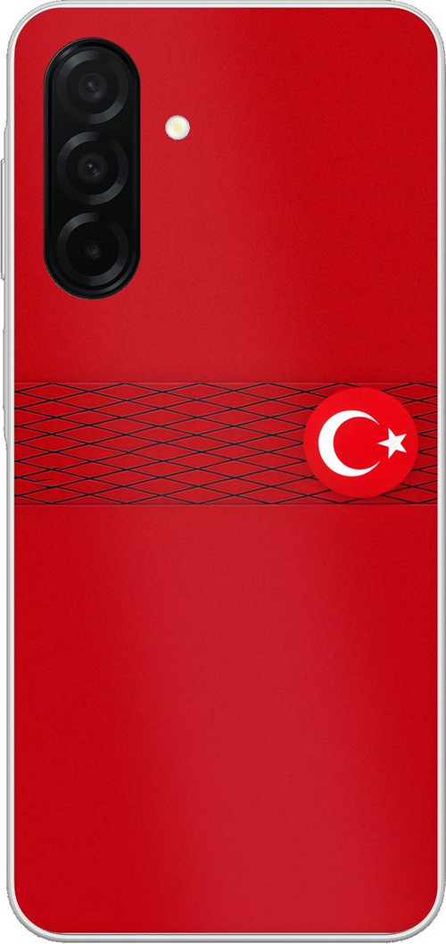 Samsung Galaxy A26 Uyumlu Türk Milli Takım Izgara Desenli Forma Baskılı Silikon Kılıf