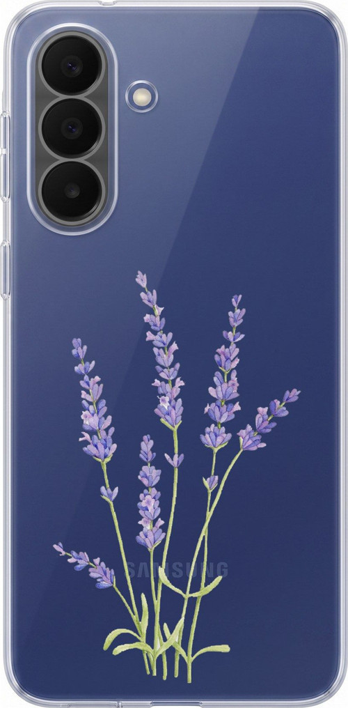 Samsung Galaxy A27 Uyumlu Lavanta Çiçek Tasarımlı Baskılı Silikon Kılıf