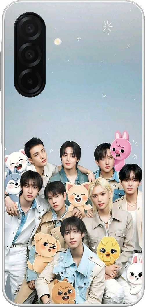Samsung Galaxy A26 Uyumlu Tray Kids K-Pop Grubu ve SKZOO Temalı Baskılı Silikon Kılıf