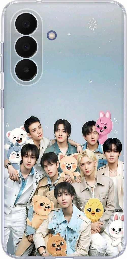 Samsung Galaxy A27 Uyumlu Tray Kids K-Pop Grubu ve SKZOO Temalı Baskılı Silikon Kılıf