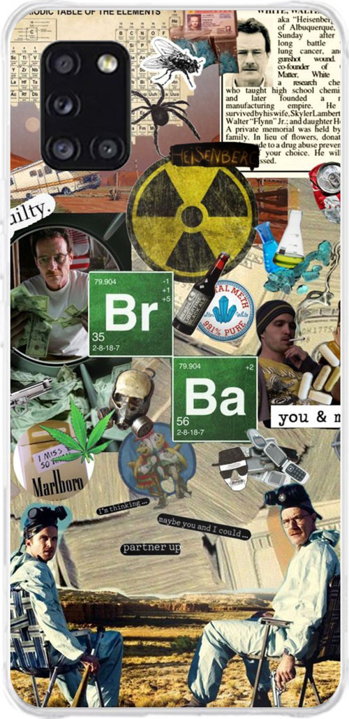 Samsung Galaxy A31 Uyumlu Breaking Bad Kolaj Baskılı Silikon Kılıf
