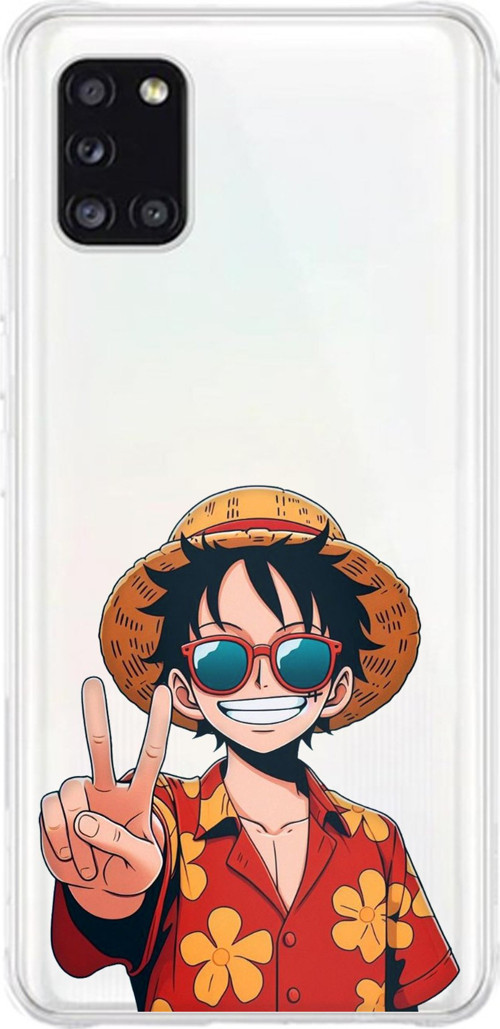 Samsung Galaxy A31 Uyumlu Monkey D. Luffy Tasarımlı Baskılı Silikon Kılıf
