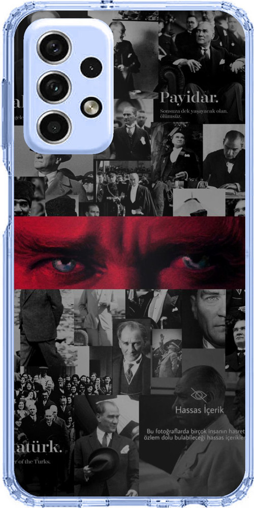Samsung Galaxy A33 Uyumlu Atatürk Gözler Tasarım Baskılı Silikon Kılıf