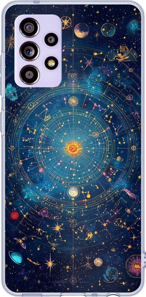 Samsung Galaxy A32 Uyumlu Yıldız Atlası Kozmik Rehber Baskılı Silikon Kılıf