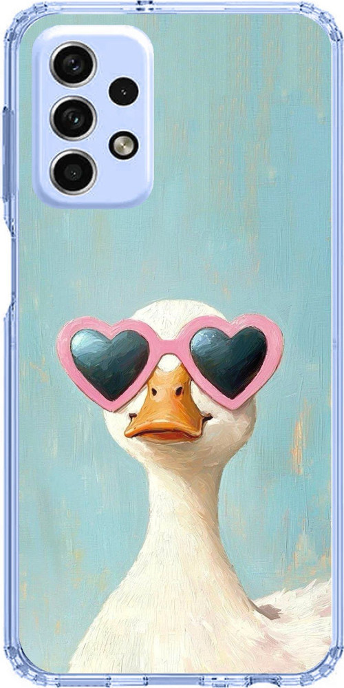Samsung Galaxy A33 Uyumlu Yağlı Boya Pop-Art Ördek Baskılı Silikon Kılıf