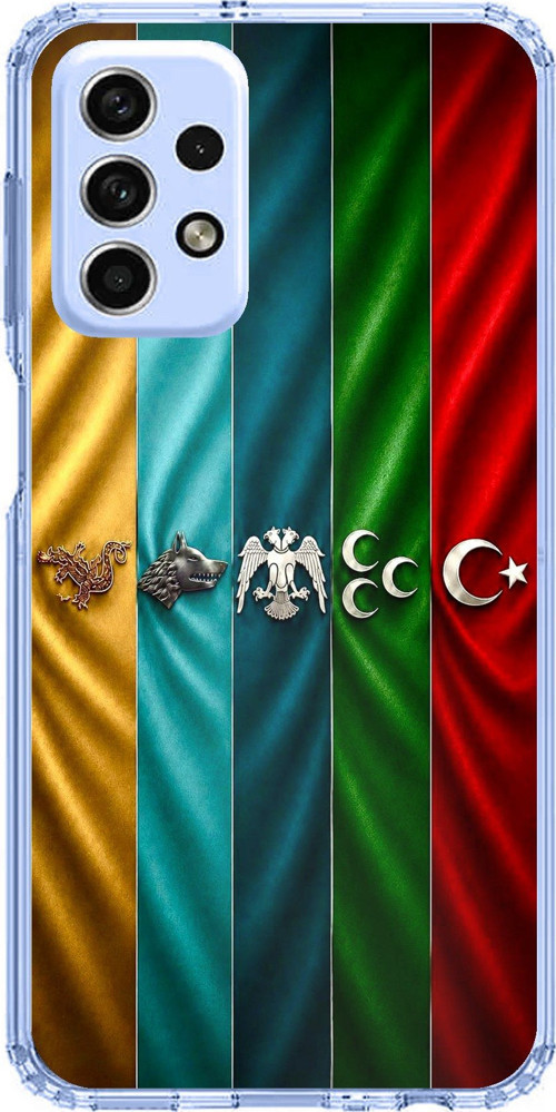 Samsung Galaxy A33 Uyumlu Tarihi Türk Devletleri Bayrakları Baskılı Silikon Kılıf