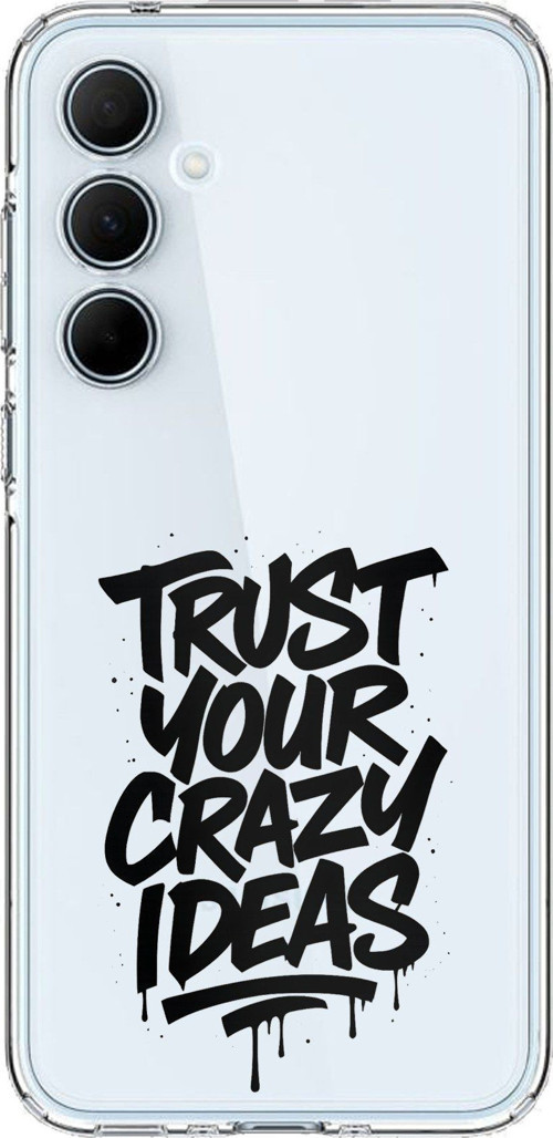 Samsung Galaxy A35 Uyumlu Crazy Trust Baskılı Silikon Kılıf