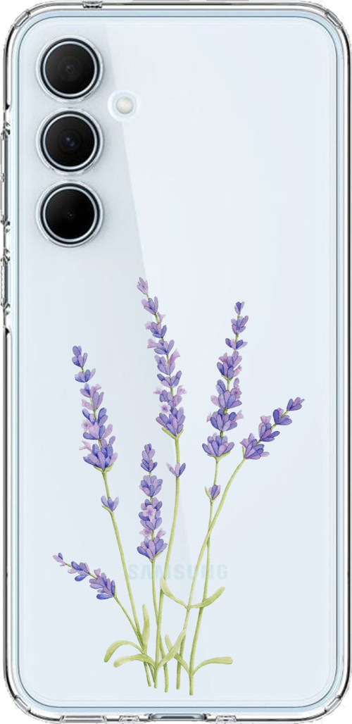 Samsung Galaxy A35 Uyumlu Lavanta Çiçek Tasarımlı Baskılı Silikon Kılıf