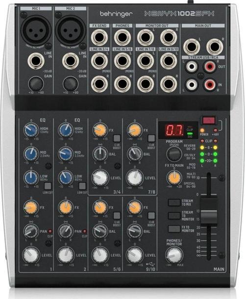 Xenyx 1002Sfx 10 Kanal Analog Streaming Mikser