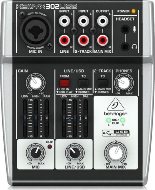 Xenyx 302Usb 2 Kanal Usb Ses Kartlı Stüdyo Mikseri