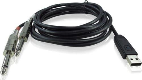Lıne 2Usb 2X 6.3Mm Mono Jak Stereo Usb Çevirici Kablo