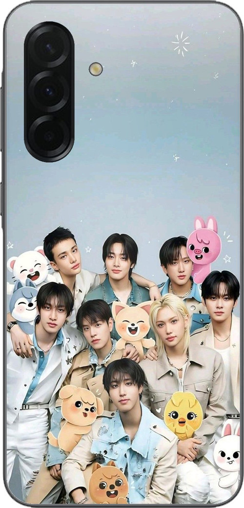 Samsung Galaxy A36 Uyumlu Tray Kids K-Pop Grubu ve SKZOO Temalı Baskılı Silikon Kılıf