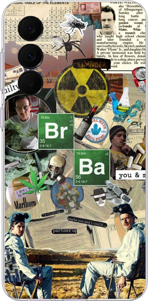 Samsung Galaxy A37 Uyumlu Breaking Bad Kolaj Baskılı Silikon Kılıf