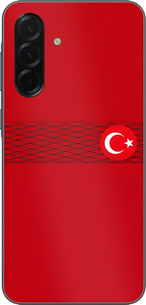 Samsung Galaxy A36 Uyumlu Türk Milli Takım Izgara Desenli Forma Baskılı Silikon Kılıf