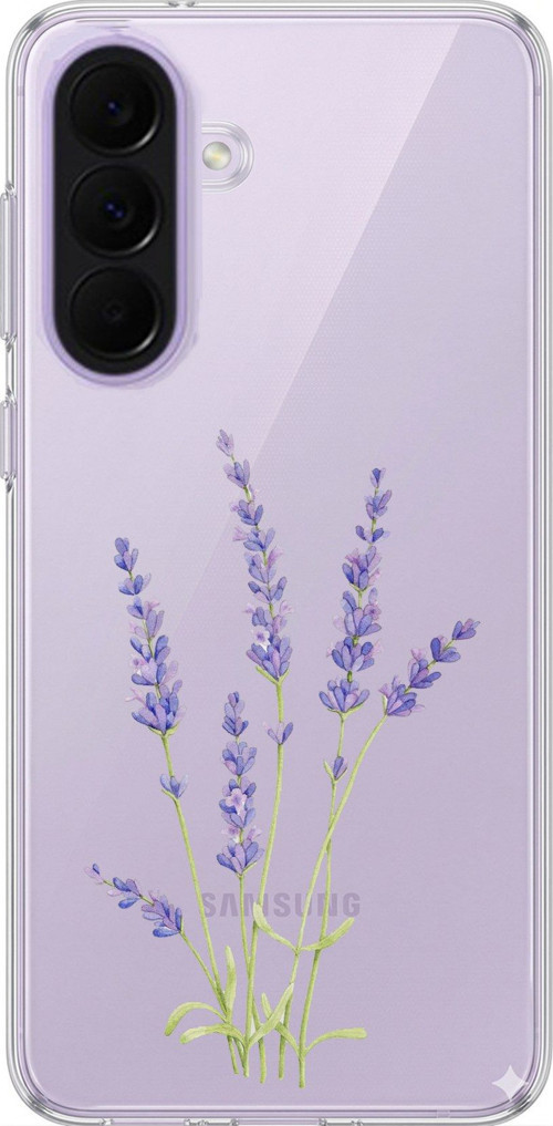 Samsung Galaxy A37 Uyumlu Lavanta Çiçek Tasarımlı Baskılı Silikon Kılıf