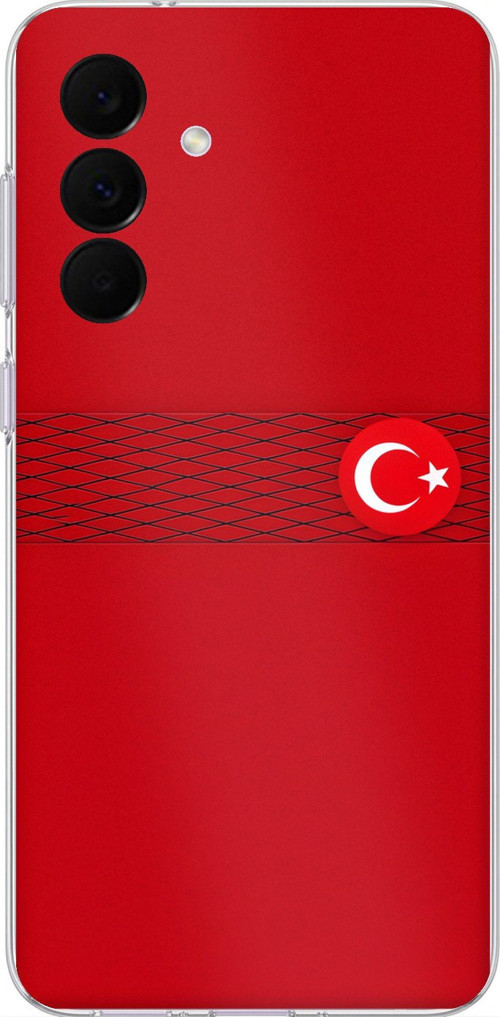 Samsung Galaxy A37 Uyumlu Türk Milli Takım Izgara Desenli Forma Baskılı Silikon Kılıf