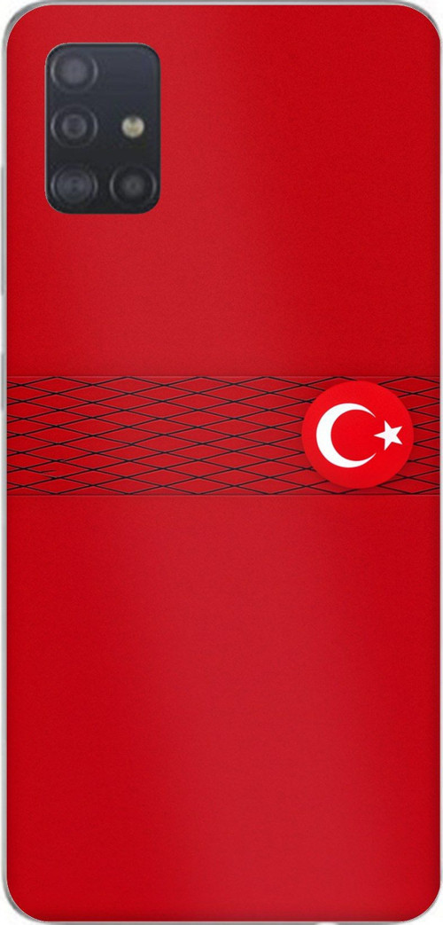 Samsung Galaxy A51 Uyumlu Türk Milli Takım Izgara Desenli Forma Baskılı Silikon Kılıf